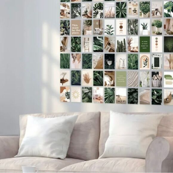 50 Pcs Aesthetic Pictures Wall Collage Kit 4x6 green/tan - Picture 4 of 5